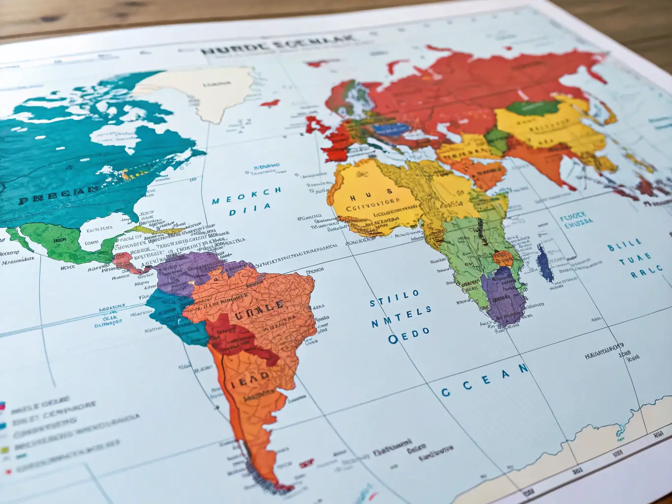 A detailed political map of the world, showcasing countries, capitals, and major geographical features.